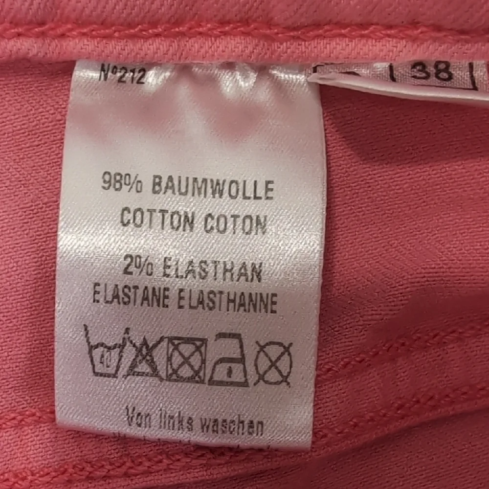 Elegance Paris | Vibrant Baby Pink Stretchy Jeans Chinos Size 8